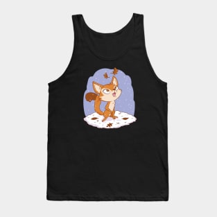 A Cute Cartoon Fox's Winter Adventure Tank Top